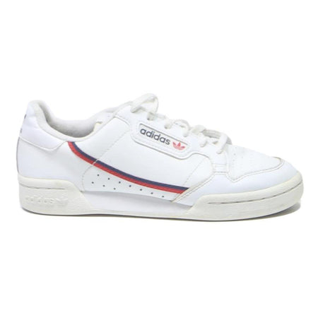 ADIDAS Continental 80 Boys White Leather Trainers UK 4 Retro Classic Design