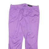 GUCCI Womens Cotton Blend Lilac Slim Trousers W30 L25 Stylish Zip Closure