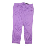 GUCCI Womens Cotton Blend Lilac Slim Trousers W30 L25 Stylish Zip Closure