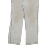 CARHARTT Mens Relaxed Fit Jeans Beige Cotton Blend Zip W32 L29 Workwear Utility