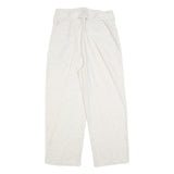 ROMEO + JULIET Womens Relaxed White Linen Blend Trousers W27 L25 Belted Zip