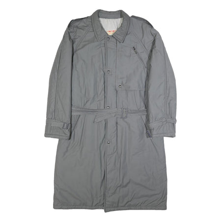 MCGREGOR Mens Grey Coach Coat XL Cotton Blend Woven Plain Classic Fit Long