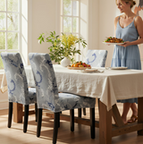 Anyseat Grey Leaf Vines Design Chair Cover – Elastic Slipcover with Anti‑Dirt Protection for Dining Room, Kitchen, Wedding, Hotel, Banquet & Restaurant