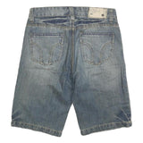 OBJ Womens Denim Blue Casual Shorts M W30 Cotton Blend Comfortable