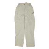 QEUCHUA Womens Polyester Blend Beige Relaxed Zip Cargo Trousers W24 L29 Outdoor