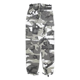 Womens Grey & White Camo Regular Fit Cargo Cotton Blend Trousers W26 L32
