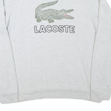 LACOSTE Mens Grey Cotton Blend Crew Neck L Sweatshirt Logo Print
