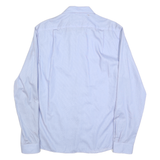 TOMMY HILFIGER Mens Blue Slim Fit Shirt M Stripe Button Collar Elegant