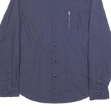GUESS Mens Blue Cotton Shirt M Casual Long Sleeve Button Shirt