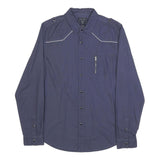 GUESS Mens Blue Cotton Shirt M Casual Long Sleeve Button Shirt