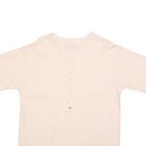 FILA Womens Cream L Classic Short Sleeve Crew Neck Cotton Blend T-Shirt