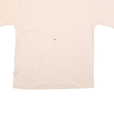 FILA Womens Cream L Classic Short Sleeve Crew Neck Cotton Blend T-Shirt