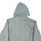 Womens Light Grey Zip Hooded Nylon Jacket XL Casual Outdoor Bomber Style