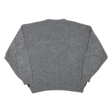 Mens Grey & Maroon Patterned Jumper Crew Neck Basic Knit L Acrylic Blend Casual