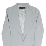ZARA Womens Light Grey Tailored Jacket S Polyester Blend Plain Elegant Formal