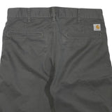 CARHARTT Mens Shorts Grey Casual Cotton Blend L W36 Durable Workwear