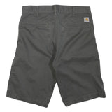 CARHARTT Mens Shorts Grey Casual Cotton Blend L W36 Durable Workwear