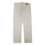 LEVI'S Mens Cotton Blend Beige Regular Straight Trousers W33 L30 Casual Zip
