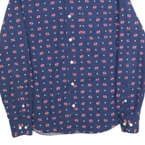 NAUTICA Mens Blue & Red Patterned Casual Shirt XS Classic Fit Stylish