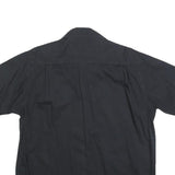 WRANGLER Mens Black Cotton Blend Shirt L Short Sleeve Casual Two Pocket