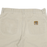 CARHARTT Mens Shorts Beige XL W35 Cotton Blend Casual Workwear Pockets