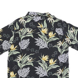 MD FASHION Mens Black & Yellow Hawaiian Shirt XL Rayon Floral Short Sleeve