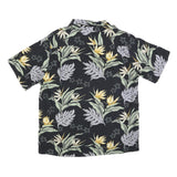 MD FASHION Mens Black & Yellow Hawaiian Shirt XL Rayon Floral Short Sleeve