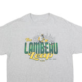 Mens Grey The Lambeau Leap Cotton Blend Graphic T-Shirt XL Short Sleeve Crew
