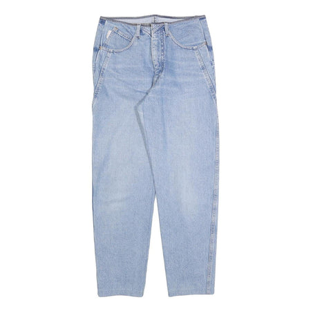 REVANCHE Womens Jeans Light Blue Regular Fit Straight Denim Rinse W28 L28