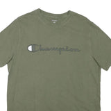 CHAMPION Mens Green Cotton Blend Graphic T-Shirt M Short Sleeve Crew Neck