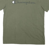 CHAMPION Mens Green Cotton Blend Graphic T-Shirt M Short Sleeve Crew Neck