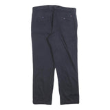 TOMMY HILFIGER Mens Cotton Blend Navy Regular Straight Trousers W34 L28 Classic