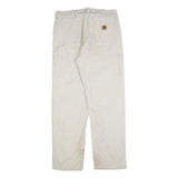 CARHARTT Mens Grey Cotton Blend Relaxed Straight Workwear Trousers W36 L36