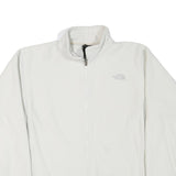 THE NORTH FACE Womens White Fleece Jacket L Polyester Blend Zip Casual Outdoor