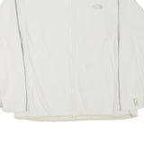 THE NORTH FACE Womens White Fleece Jacket L Polyester Blend Zip Casual Outdoor