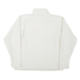 THE NORTH FACE Womens White Fleece Jacket L Polyester Blend Zip Casual Outdoor