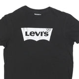 LEVI'S Womens Black Graphic T-Shirt M Short Sleeve Crew Neck Cotton Blend