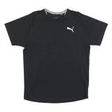 PUMA Mens Black Athletic T-Shirt L Short Sleeve Crew Neck Polyester Blend