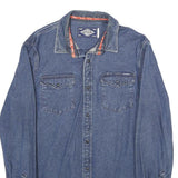 SUPERDRY Mens Blue Denim Shirt M Cotton Casual Button Down Long Sleeve