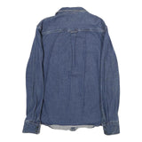 SUPERDRY Mens Blue Denim Shirt M Cotton Casual Button Down Long Sleeve