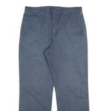 CARHARTT Mens Cotton Blend Blue Regular Straight Trousers W32 L32 Classic