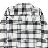 TOMMY HILFIGER Mens White & Black Checked Shirt L Casual Cotton Blend