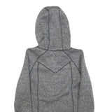 BENCH Womens Grey Hooded Zip Jacket S Polyester Blend Plain Lightweight