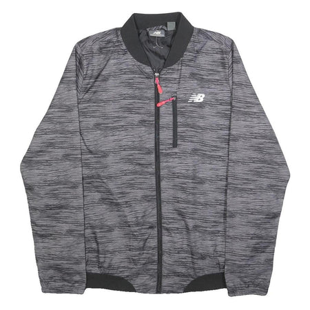 NEW BALANCE Womens Grey Lightweight Zip Jacket M Polyester Blend Athletic