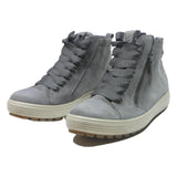 ECCO Womens Soft 7 Zip Up Ankle Boots Grey Suede UK 5 Comfortable Stylish Casual