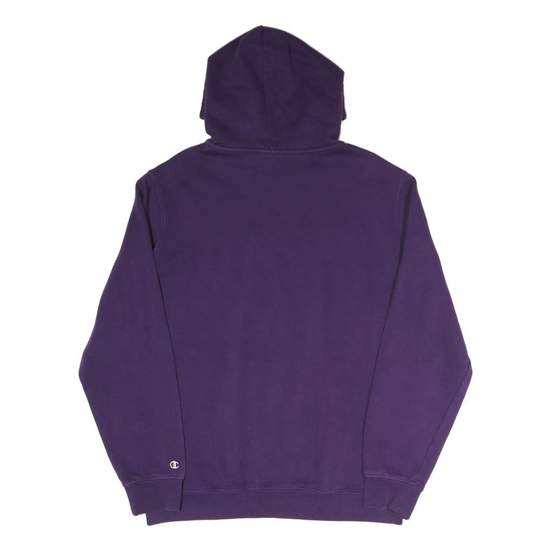 CHAMPION Womens Purple Hoodie L Cotton Blend Pullover Casual Hooded Sweatshirt