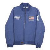 MCGREGOR Mens Blue Down Puffer Jacket L Zip Winter Team U.S.A Mount Slalom