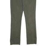 TOMMY HILFIGER Womens Regular Fit Straight Leg Denim Green W32 L34 Zip Cotton