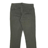 TOMMY HILFIGER Womens Regular Fit Straight Leg Denim Green W32 L34 Zip Cotton