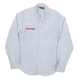 LAUREN RALPH LAUREN Womens Blue & Red Striped Shirt S Cotton Blend Casual